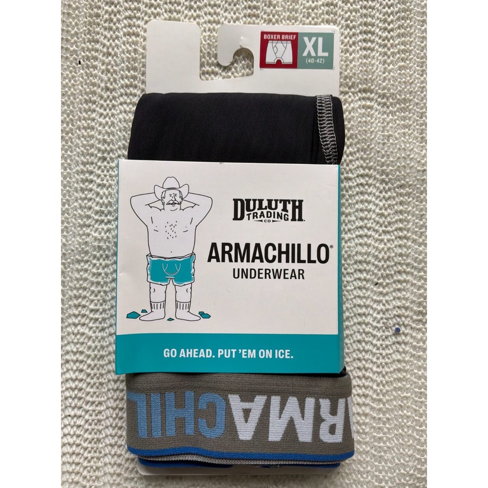 Duluth Trading Armachillo Cooling Boxer Briefs Men's XL 40-42 Black 83735 NEW